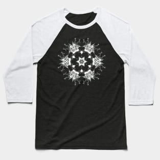 40C Unique Black White Abstract Mandala Baseball T-Shirt